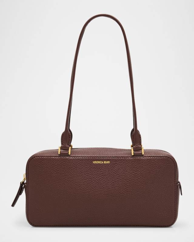 Boxy Grain Leather Shoulder Bag